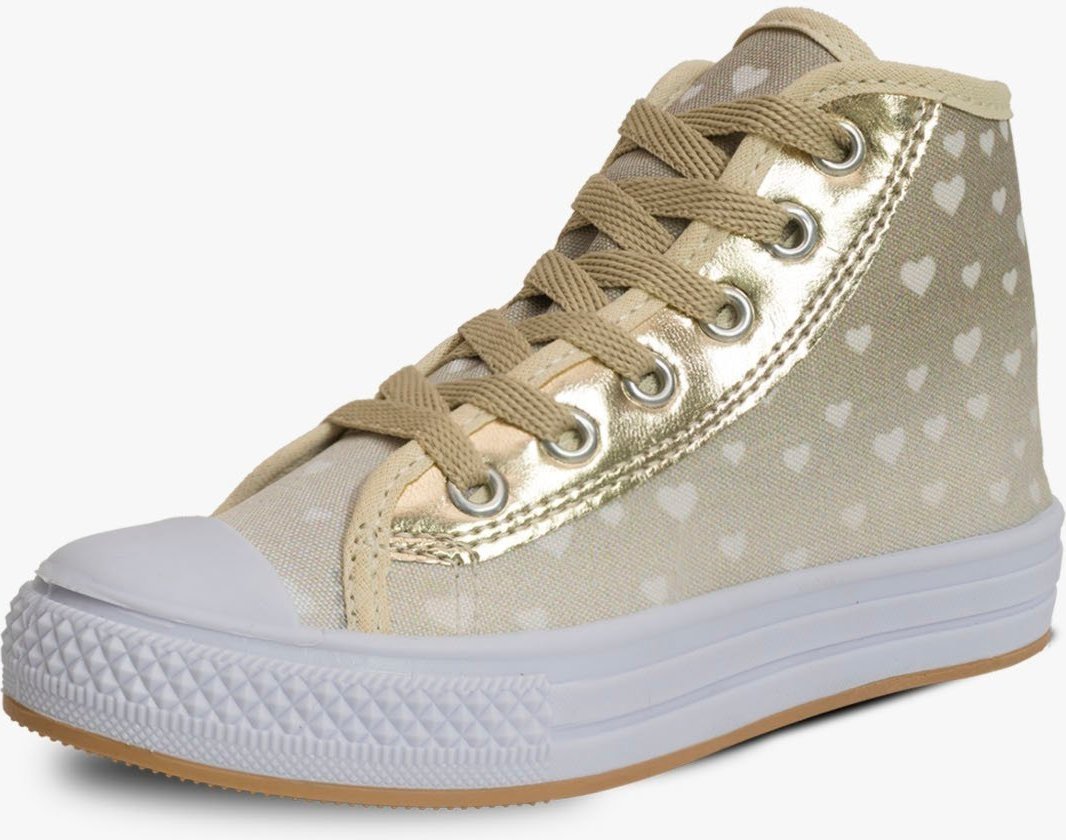 Infantil - Tenis Casual Feminino Cano Alto Pópidi Botinha Corações