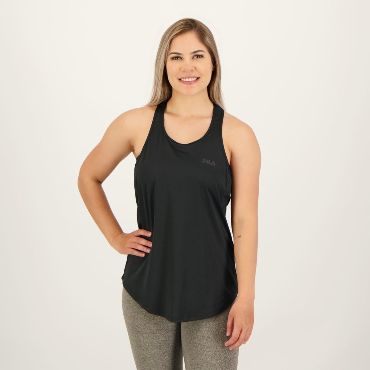 Imagem principal Regata Fila Basic Sports Polygin Feminina Preta preto Fila preto