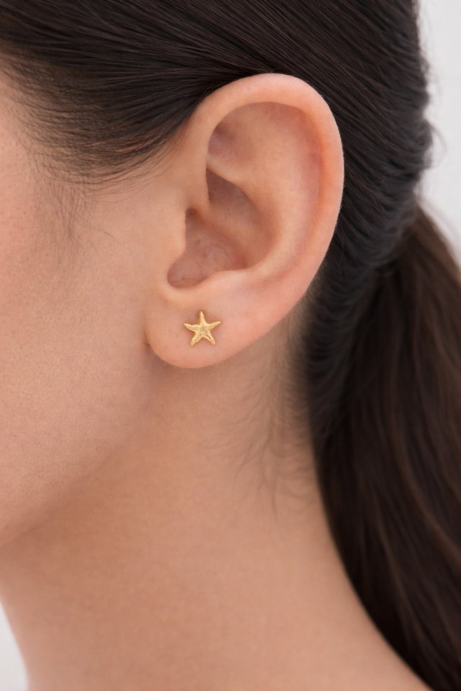 Brinco Estrela do Mar Banhado a Ouro 18k