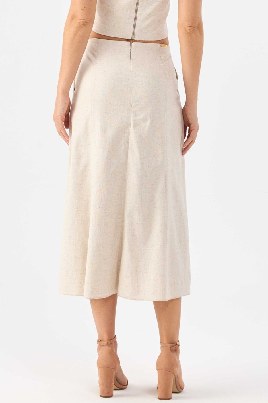 Saia Midi PKS Linho Natural