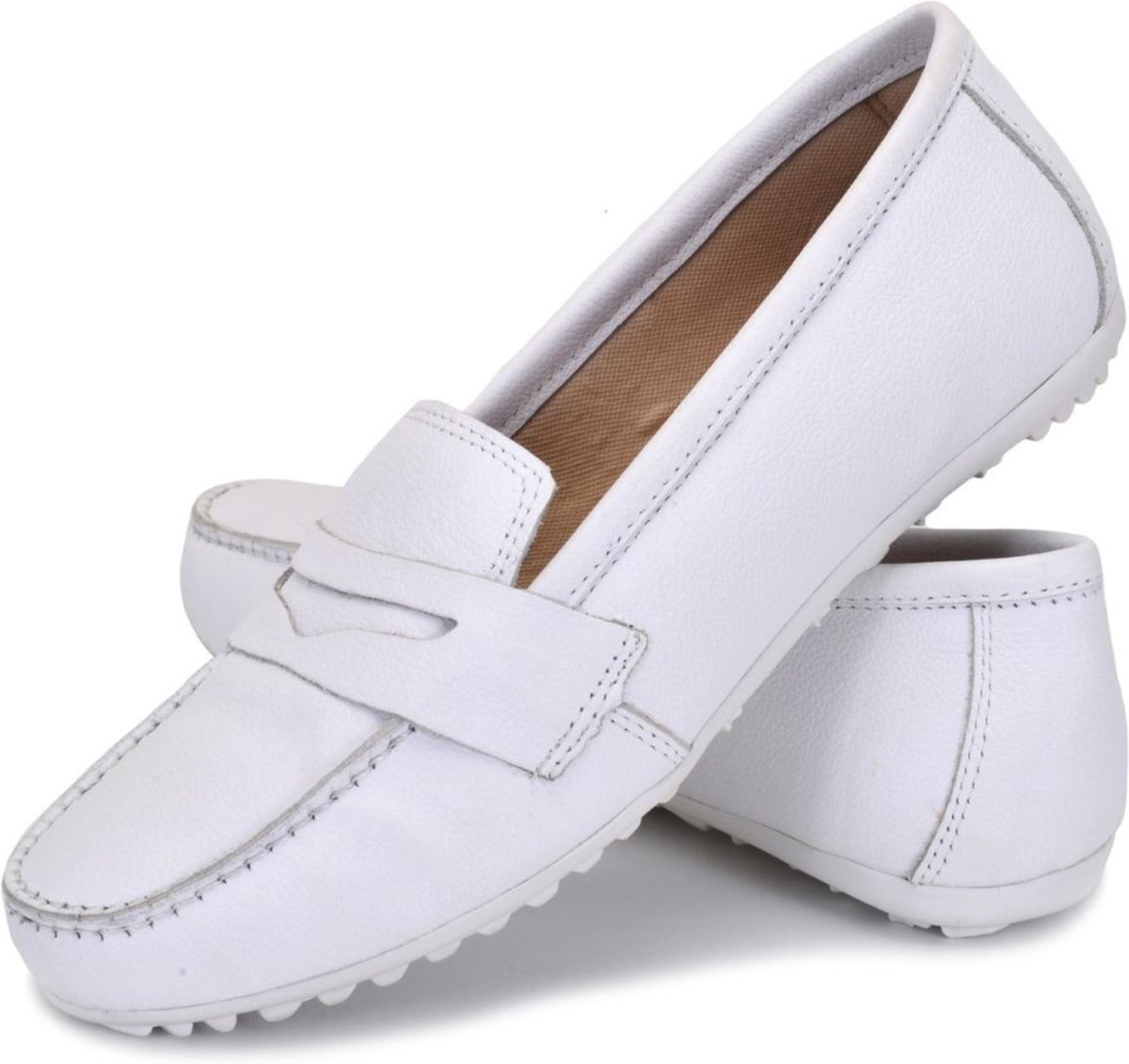 Imagem principal Mocassim Sapato Feminino Casual Couro Legítimo Comfort Para Profissionais da Área da Saúde ROMEU E JULIETA SHOES branco ROMEU E JULIETA SHOES branco