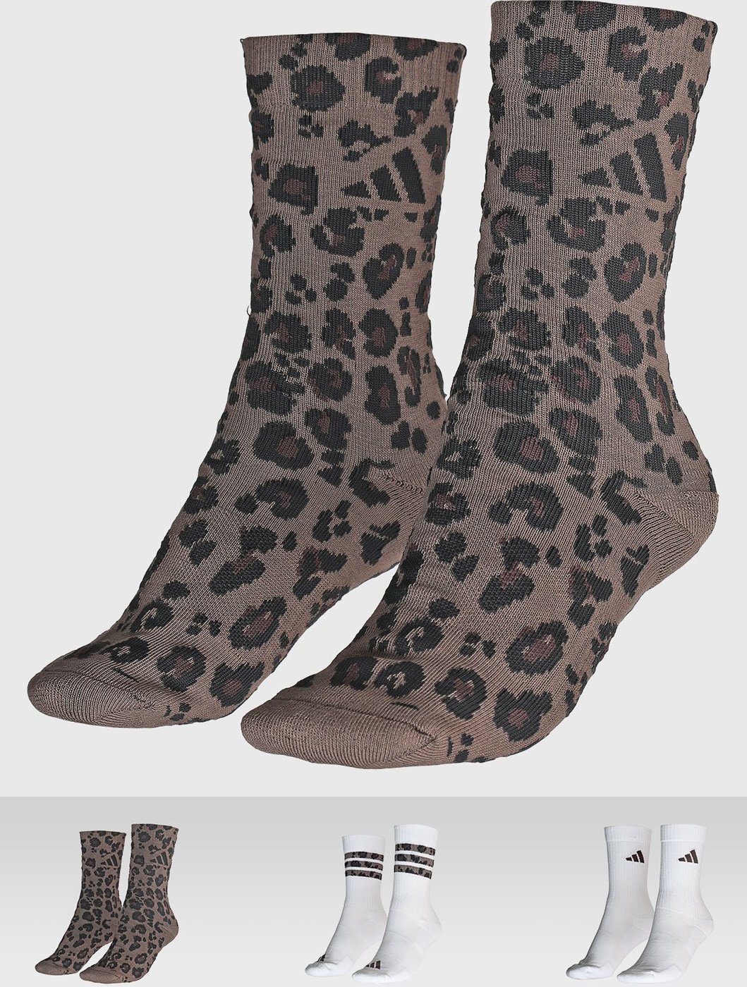 Kit 3 pares meias Femininas adidas Performance LEO