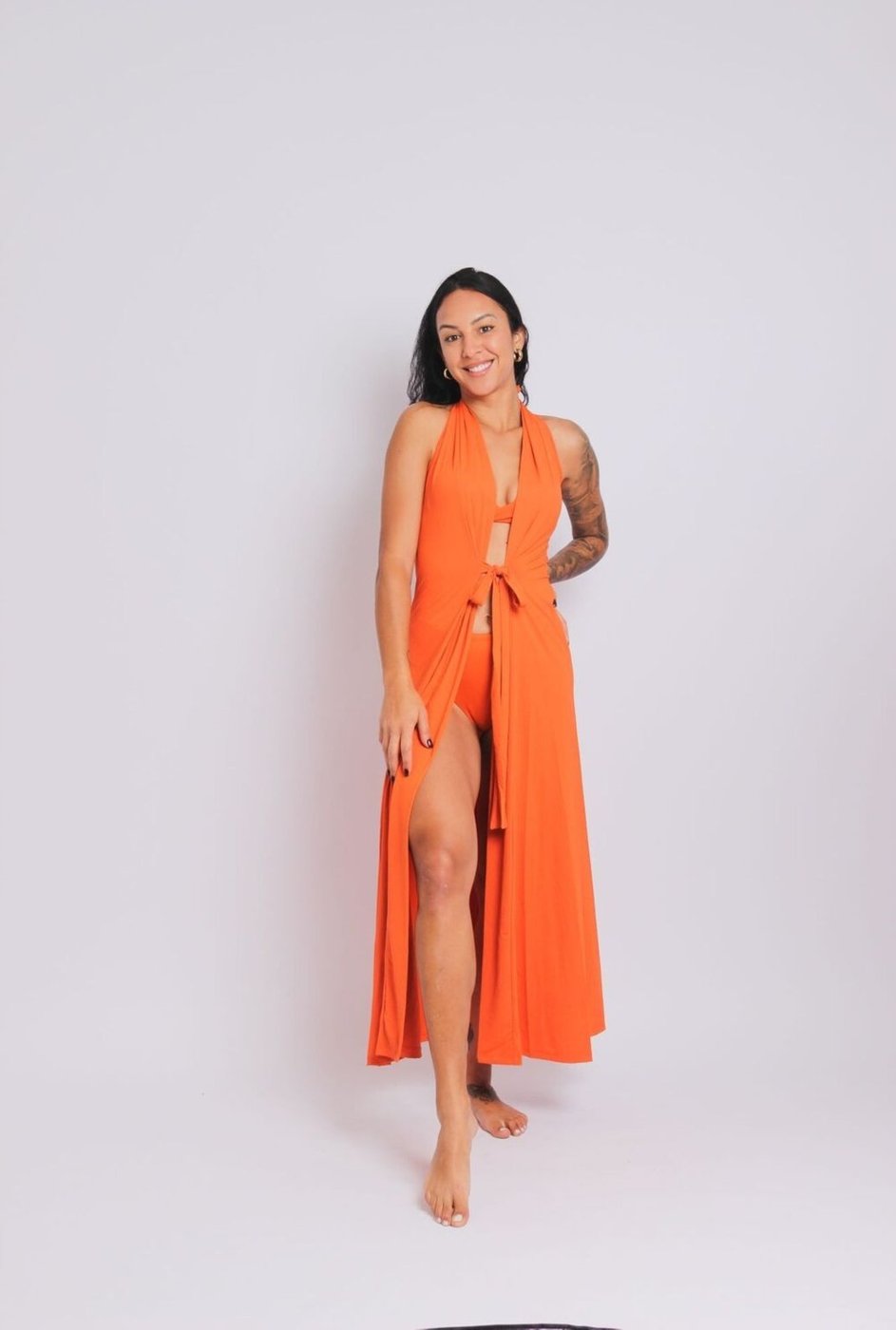 Imagem principal 3509 - Saída de Praia Frente Única Com Amarração Duna Casual DunaCasual laranja DunaCasual laranja