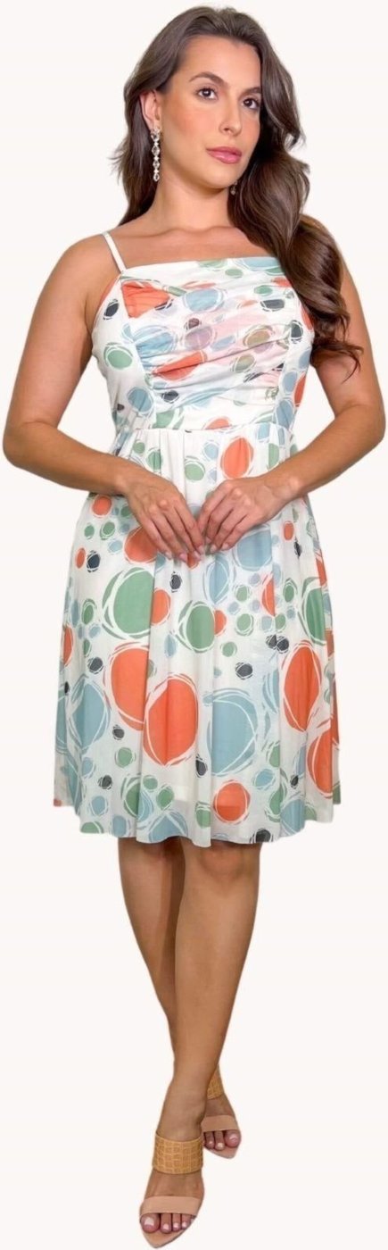 VESTIDO CURTO DE TULE COM TRESPASSE NO BUSTO