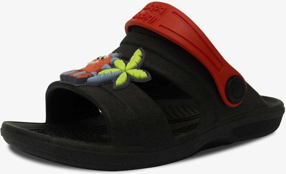 Imagem principal Infantil - Sandalia Papete Masculina Pópidi Menino Babuche Dino com preto/vermelho Pópidí preto/vermelho