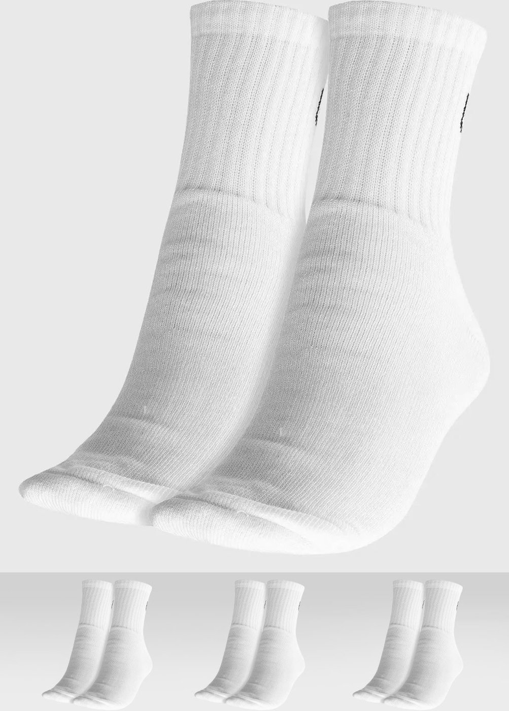 Kit Meia Cano édio Feminina Lupo AM Sport Branca