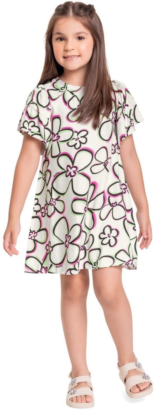 Infantil - Vestido em Viscose para Menina Quimby Off-White