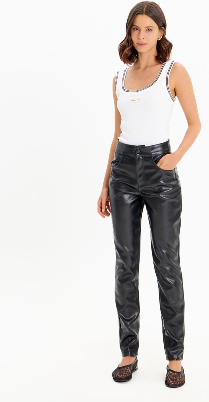 Calça Skinny Cintura Alta com Bolsos