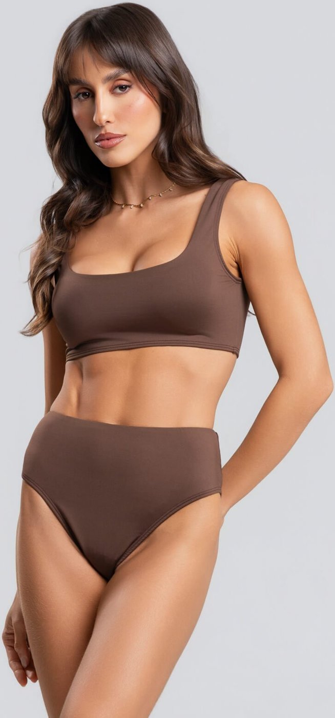 Imagem principal Biquini Regata Calcinha Hot Pants Bojo Removivel Proteção Uv 50+ Vicbela preto Vicbela preto