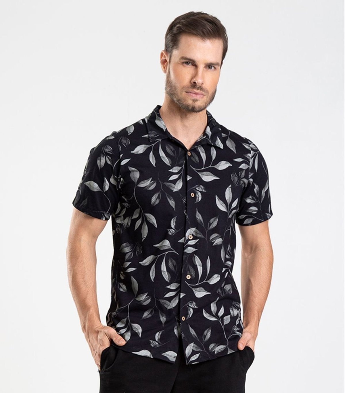 Imagem principal Camisa em Meia Malha Masculina Diametro preto Diametro preto