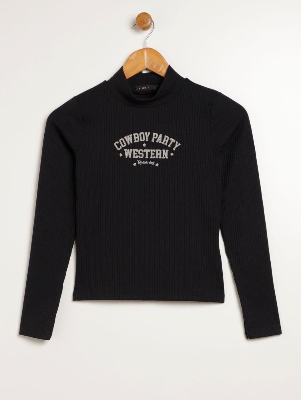 Imagem principal Infantil - Blusa Manga Longa Vels Juvenil Para Menina preto Vels preto