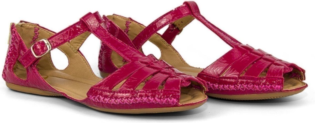 Sandália Rasteira Confortável Nine4 em Couro Macio Verniz