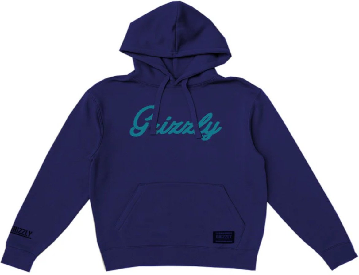 Infantil - Moletom Grizzly Script Logo Hoodie - MIDNIGHT BLUE