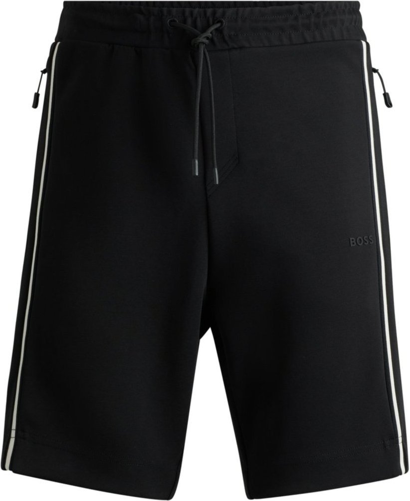 Imagem principal Shorts Regular De Algodão Com Inserções De Fita 5GG preto preto