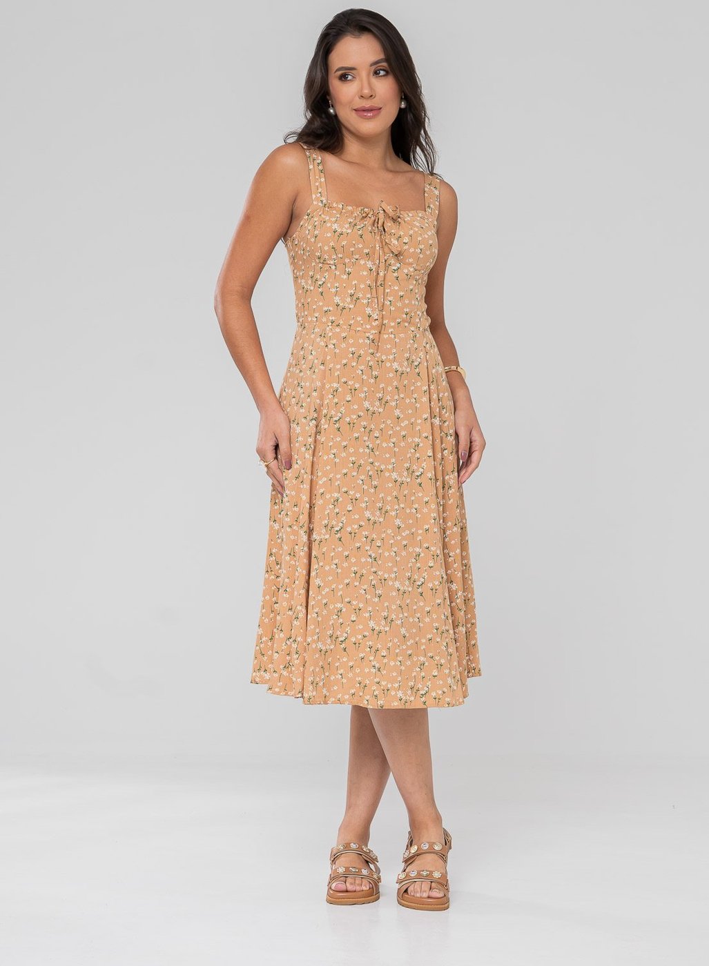 Vestido Aura Carlota Alças Floral