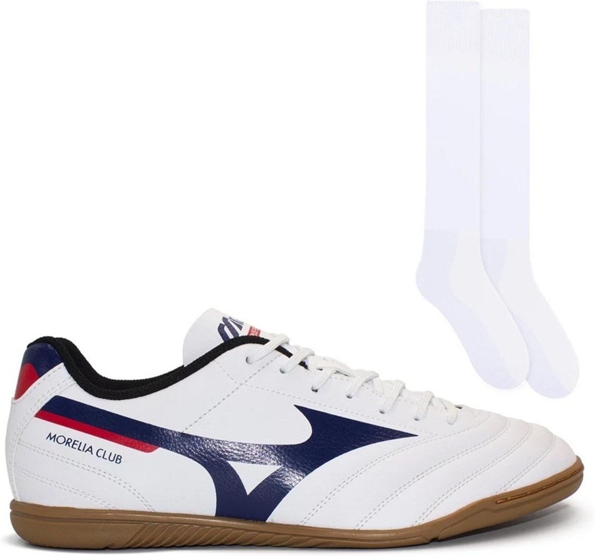 Imagem principal Chuteira Futsal Mizuno Masculina Morelia Club In + Meião Color Sports branco Mizuno branco