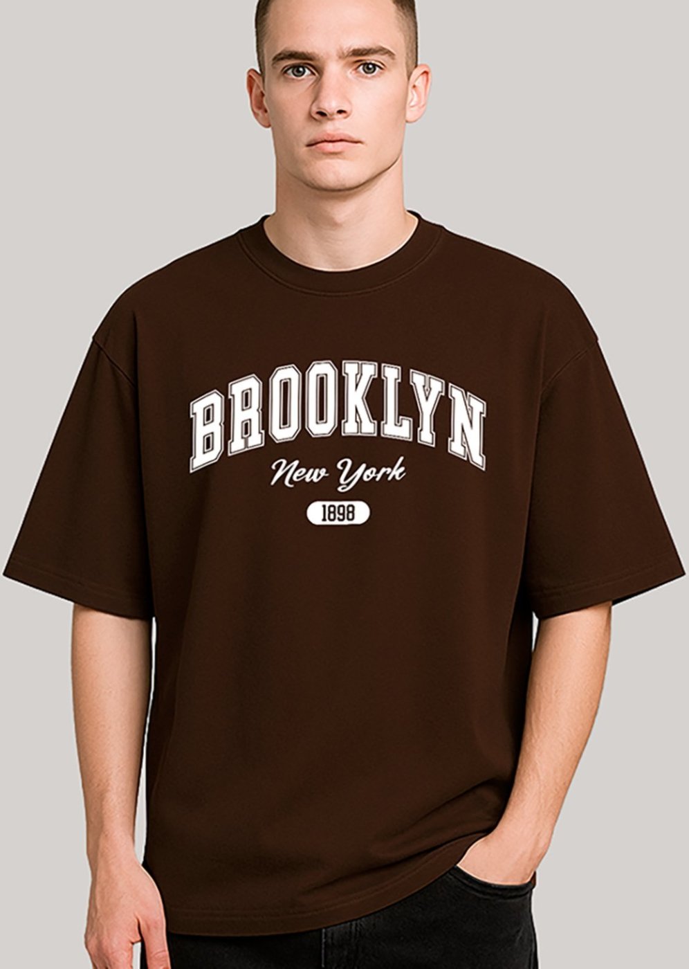 Imagem principal Camiseta Ousy Brooklyn New York Oversized Unissex marrom ousy marrom