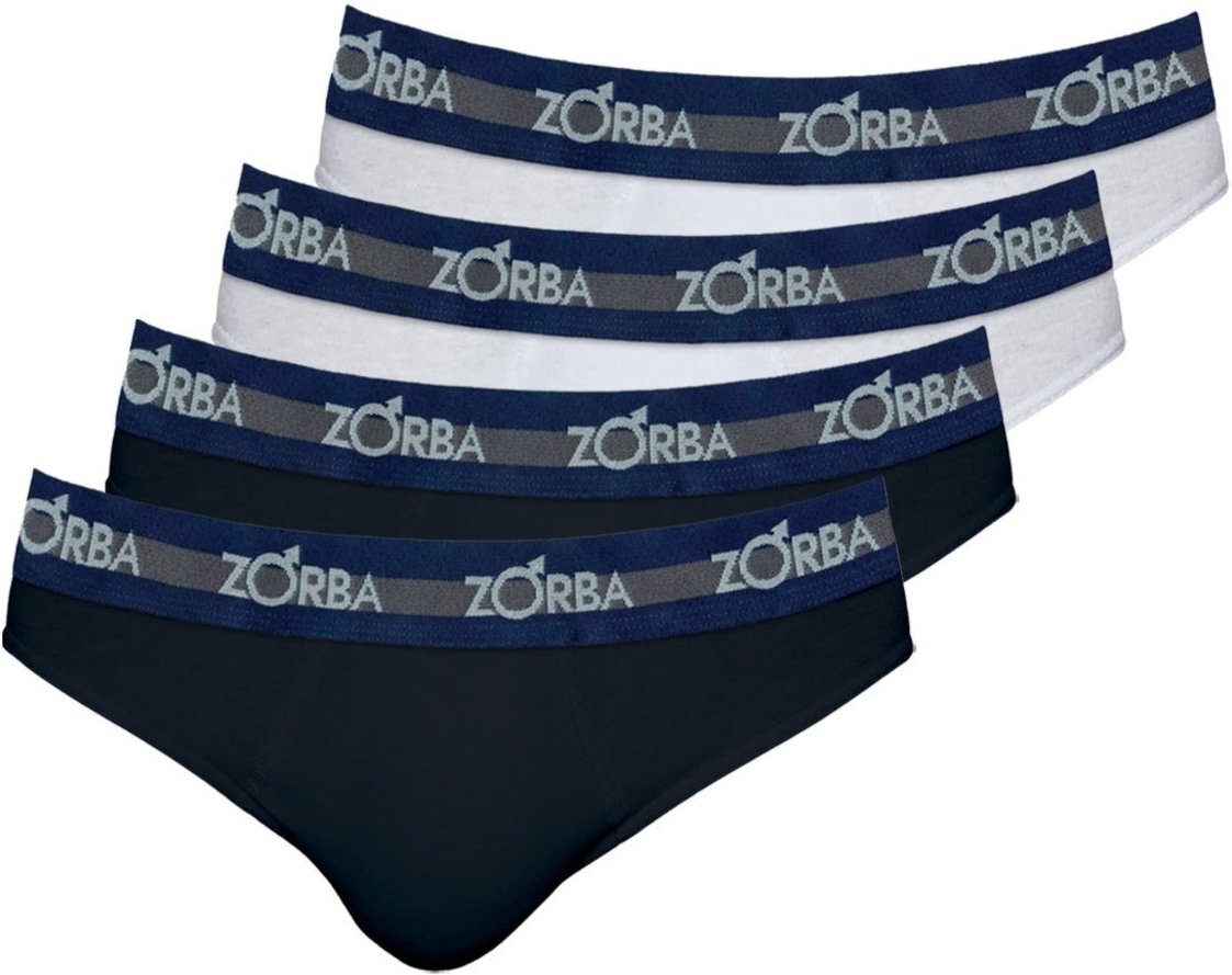 Imagem principal Kit com 4 Cuecas Slip Zorba 0764 GG branco Zorba branco