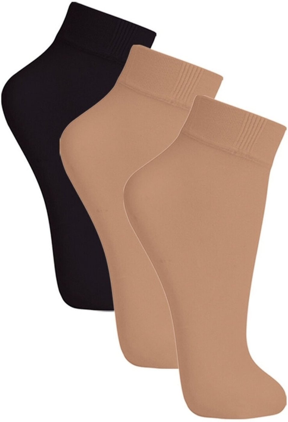 Kit com 3 Meias Soquete Fio 20 Loba