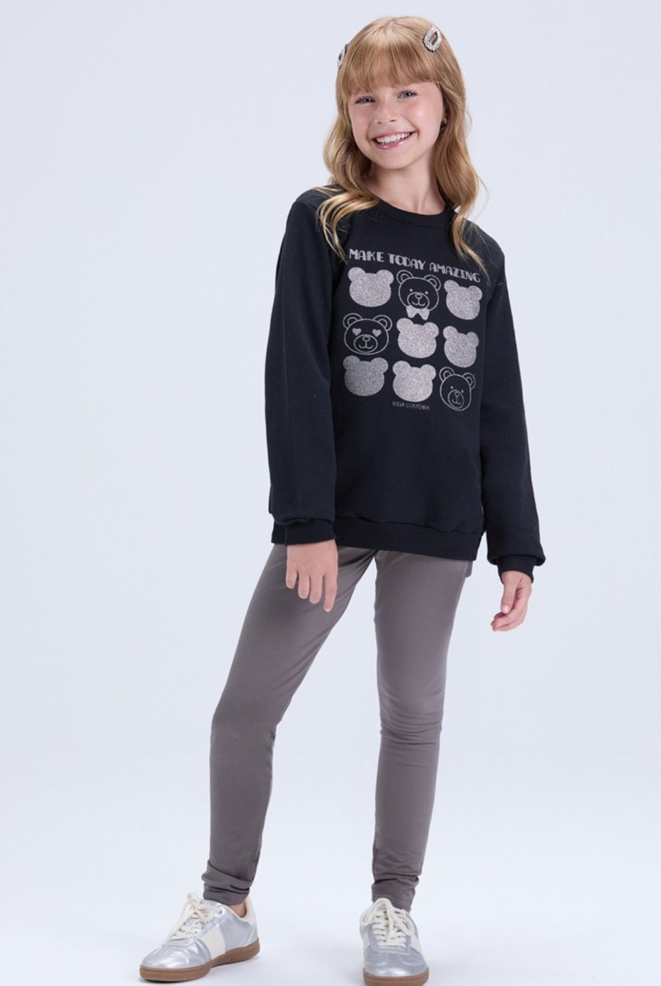 Imagem principal Infantil - Conjunto Feminino de Inverno Moletom Ursinhos e Legging VIDA COSTEIRA lilás VIDA COSTEIRA lilás