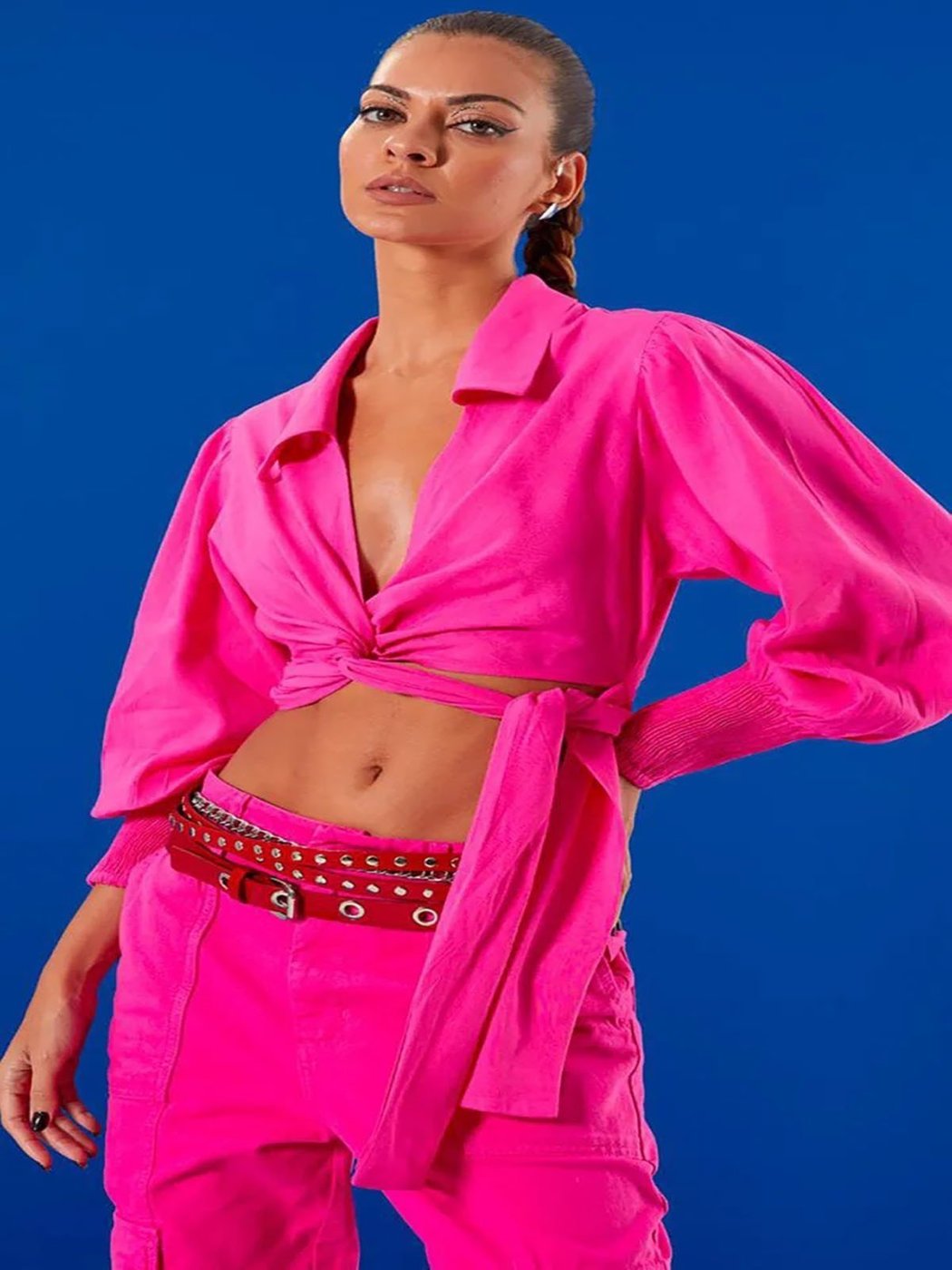 Blusa Cropped Open Com Amarração