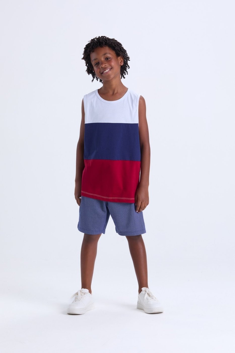 Imagem principal Infantil - Conjunto Masculino de Verão Regata Tricolor VIDA COSTEIRA caramelo VIDA COSTEIRA caramelo