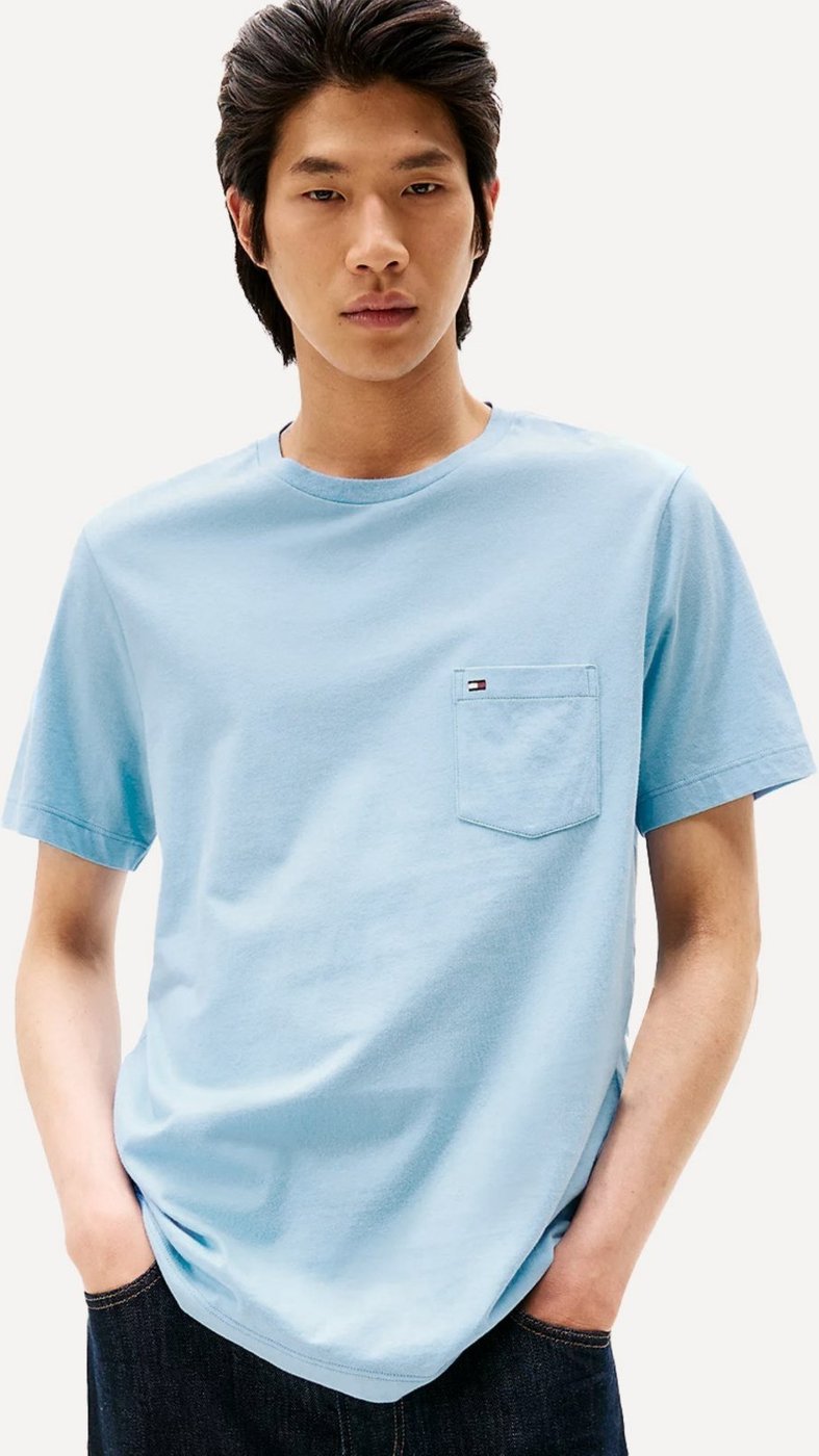 Imagem principal Camiseta Tommy Jeans Masculina Regular Pocket Claro azul Tommy Jeans azul