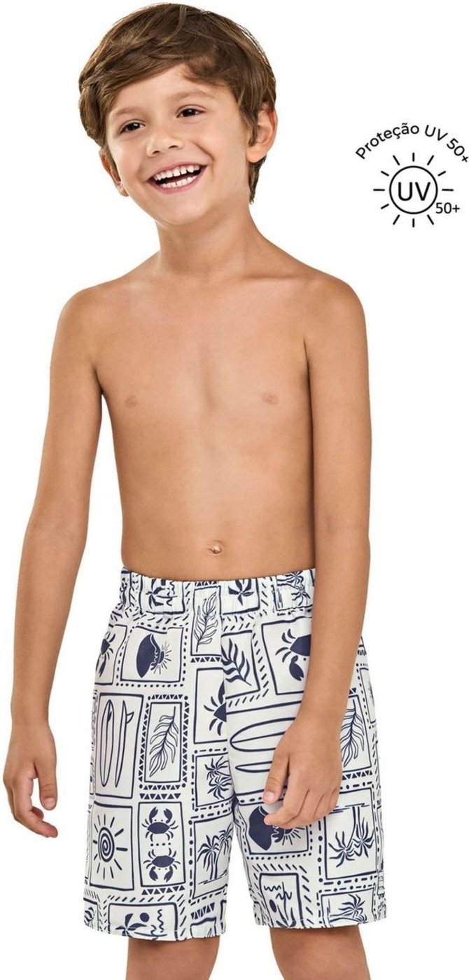 Imagem principal Bermuda Tactel Menino Proteção UV Elian preto Elian preto