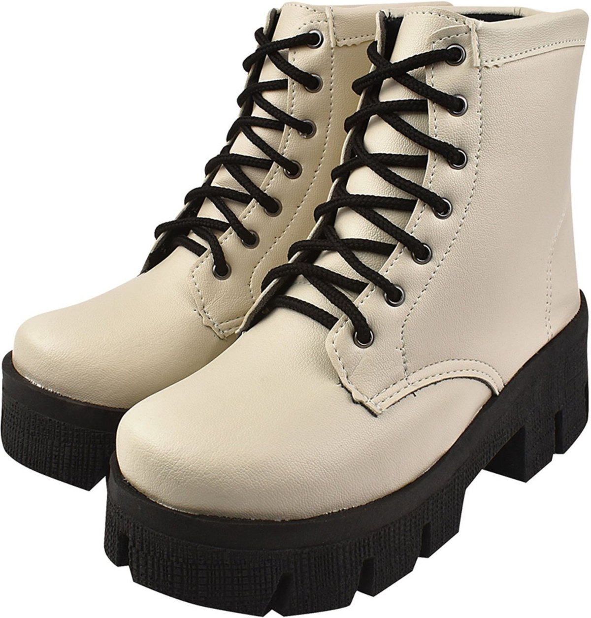 Coturno Feminino Donatella Shoes Confort BrancoTratorado