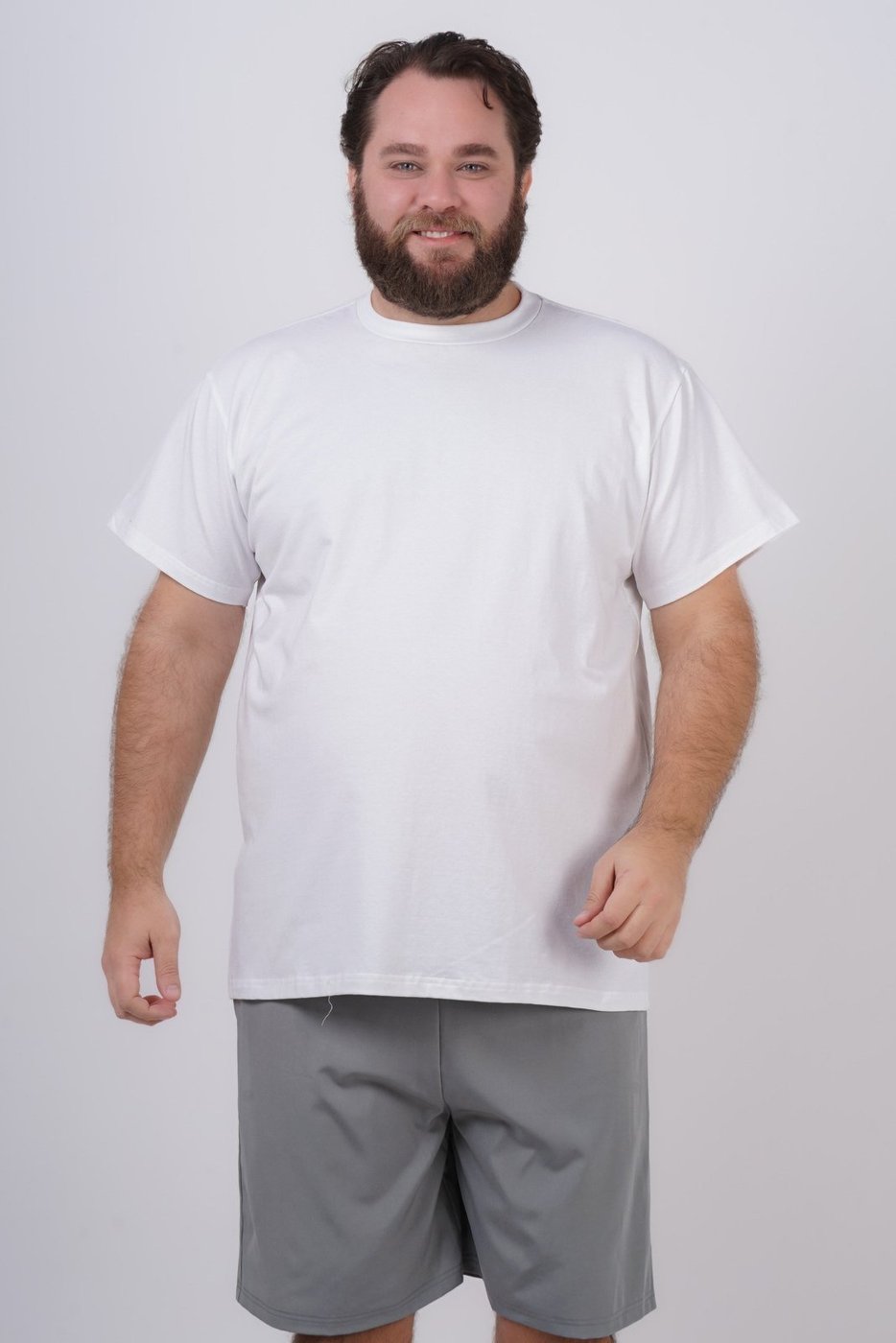 Camiseta SH Fashion Masculino Plus Size Branca Confortável Para Dia a Dia