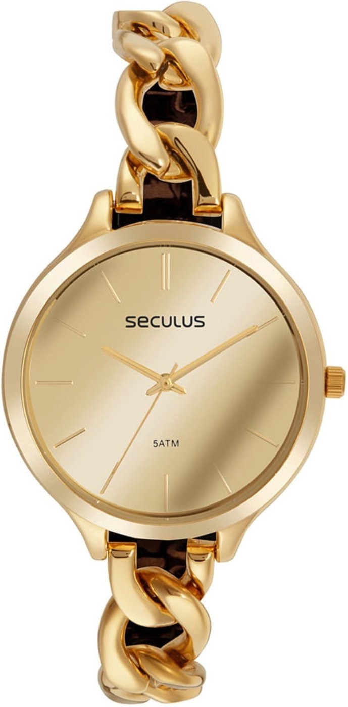 Relógio Seculus Feminino Corrente Espelhada