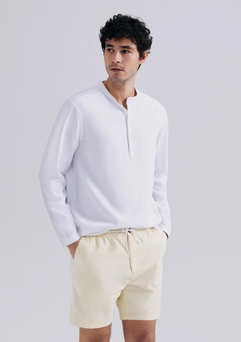 Imagem principal Bermuda Masculina Reta Fio Tinto Hering azul Hering azul