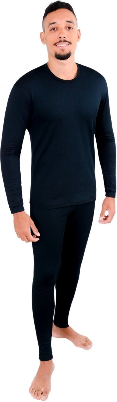 Conjunto Térmico RT Frio Extremo Masculino Segunda Pele 250g Peluciada com Fleece Inverno Viagem Neve Moto Esportes Outdoor