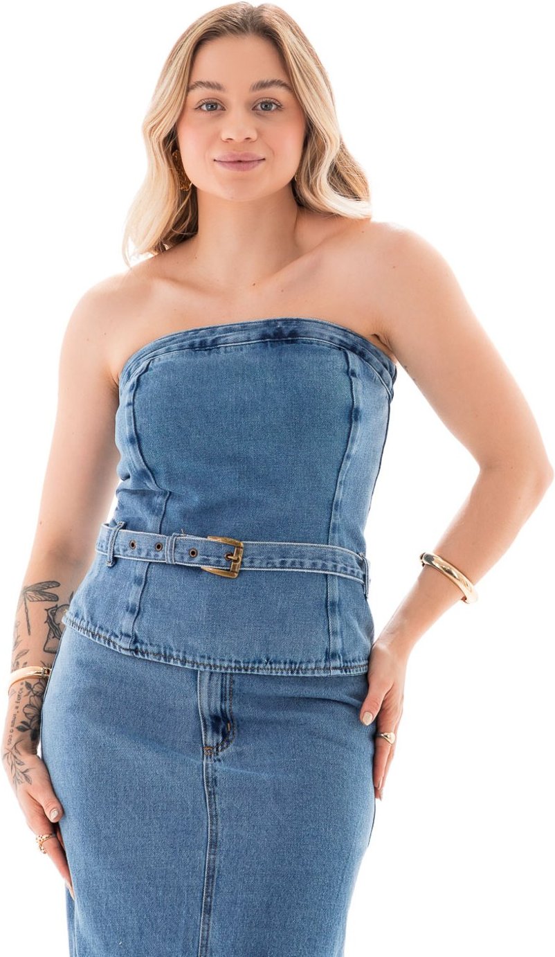 Top Corset Feminino Arauto Com Cinto