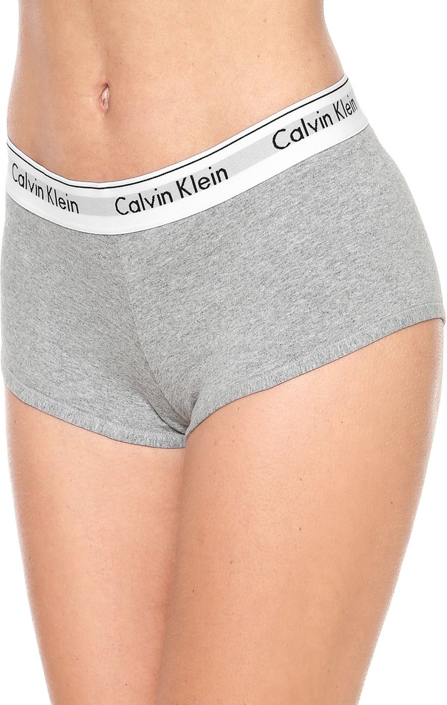 Imagem principal Calcinha Calvin Klein Underwear Boxer Logo cinza Calvin Klein Underwear cinza