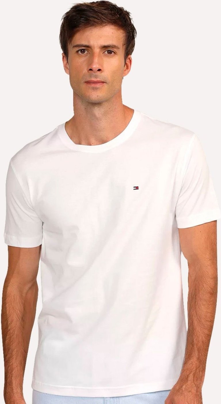 Imagem principal Camiseta Tommy Hilfiger Essential Cotton Branca branco Tommy Hilfiger branco