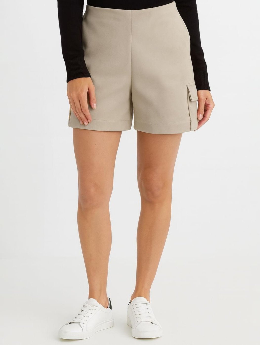 Short Bolso Cargo Autentique Feminino BEGE