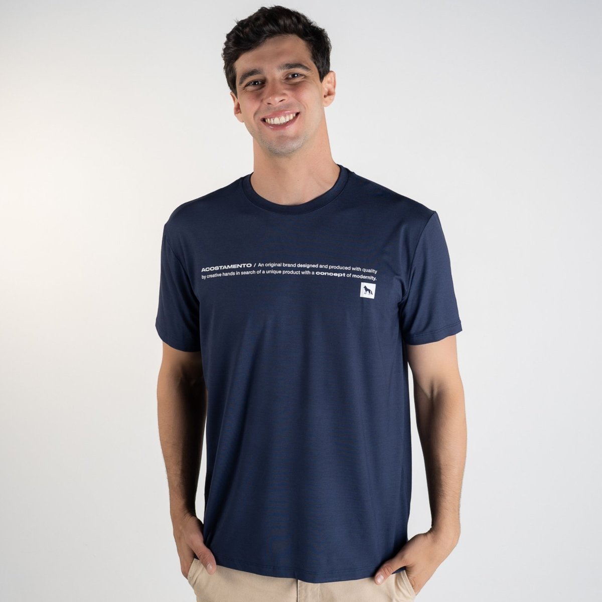 Imagem principal Camiseta Acostamento Modal Concept azul marinho Acostamento azul marinho