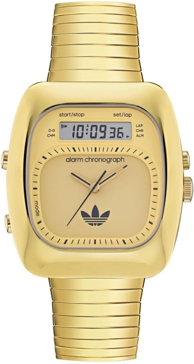 Imagem principal Relógios Unissex Adidas Anadigi Quadrado dourado Adidas dourado