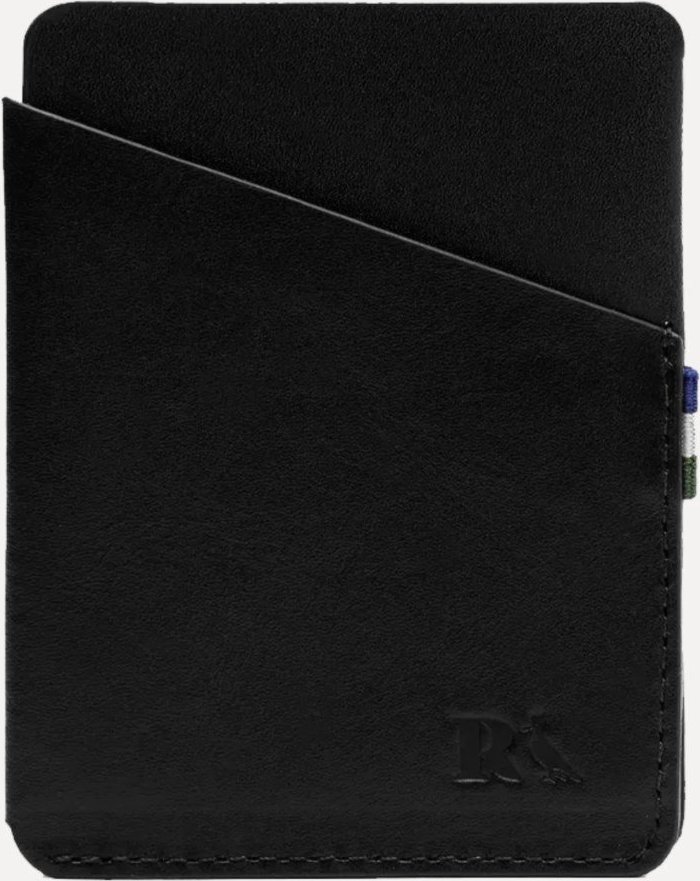 Imagem principal Carteira Reserva Masculina Porta-Cartão Couro Transpasse Bandeira Preta preto Reserva preto