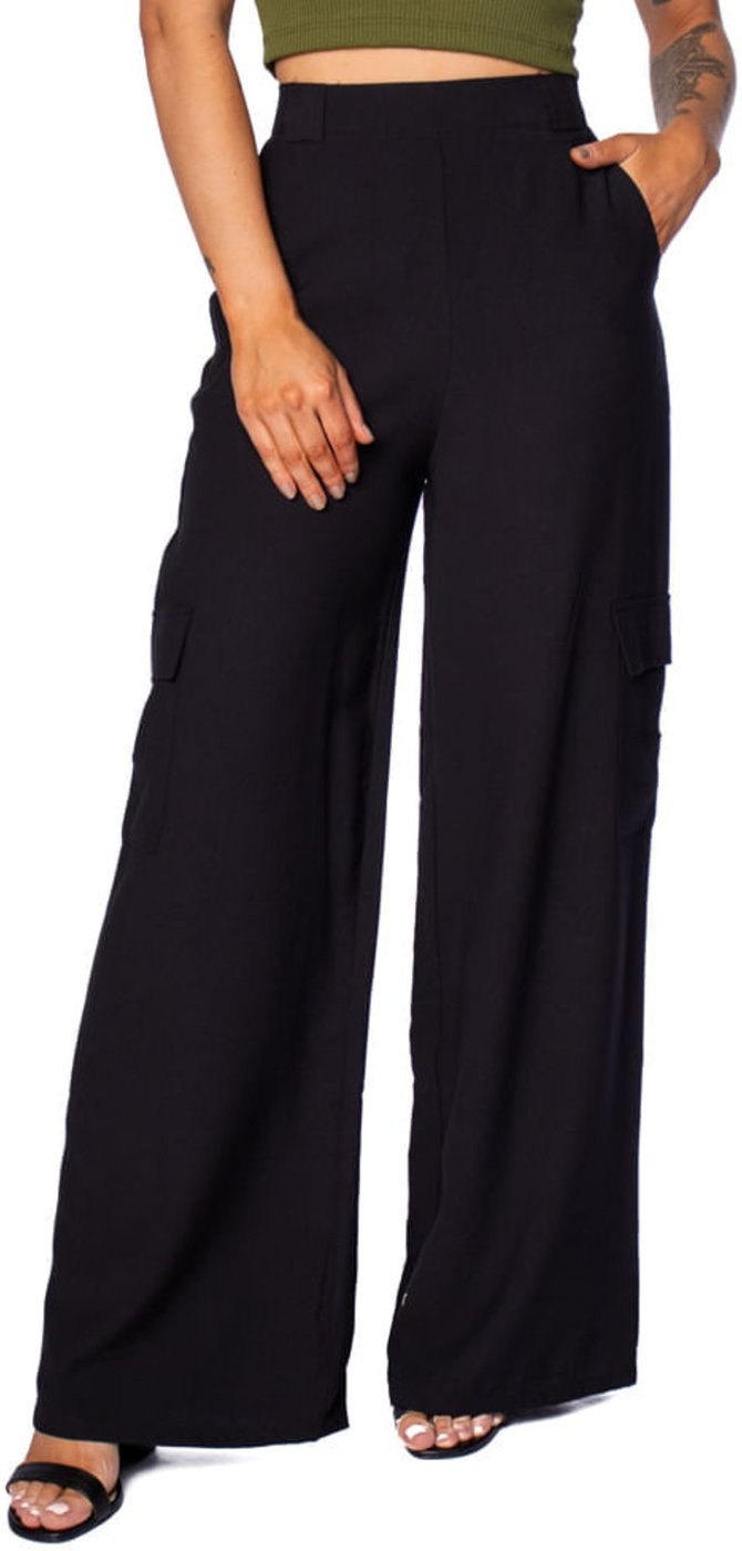Calça Pantalona Feminina The Style Box com Bolso Cargo