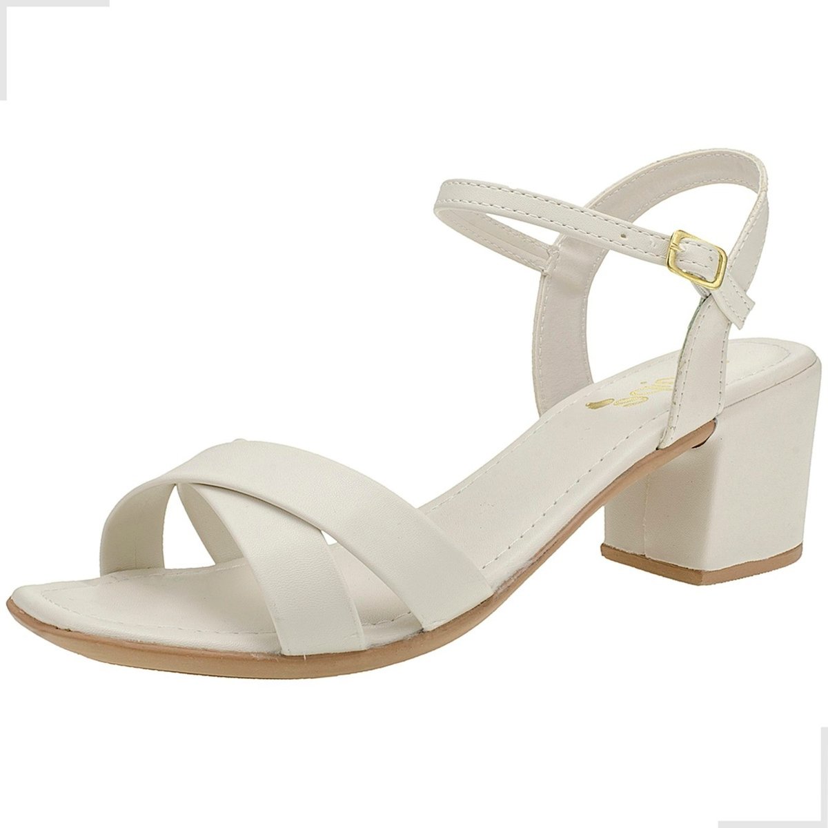 Sandália Feminina Salto Bloco Quadrado