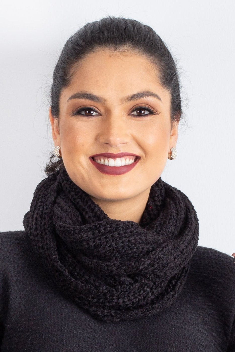 Gola Cachecol Fechado Infinito Enluaze Tricô 60017 - Preto