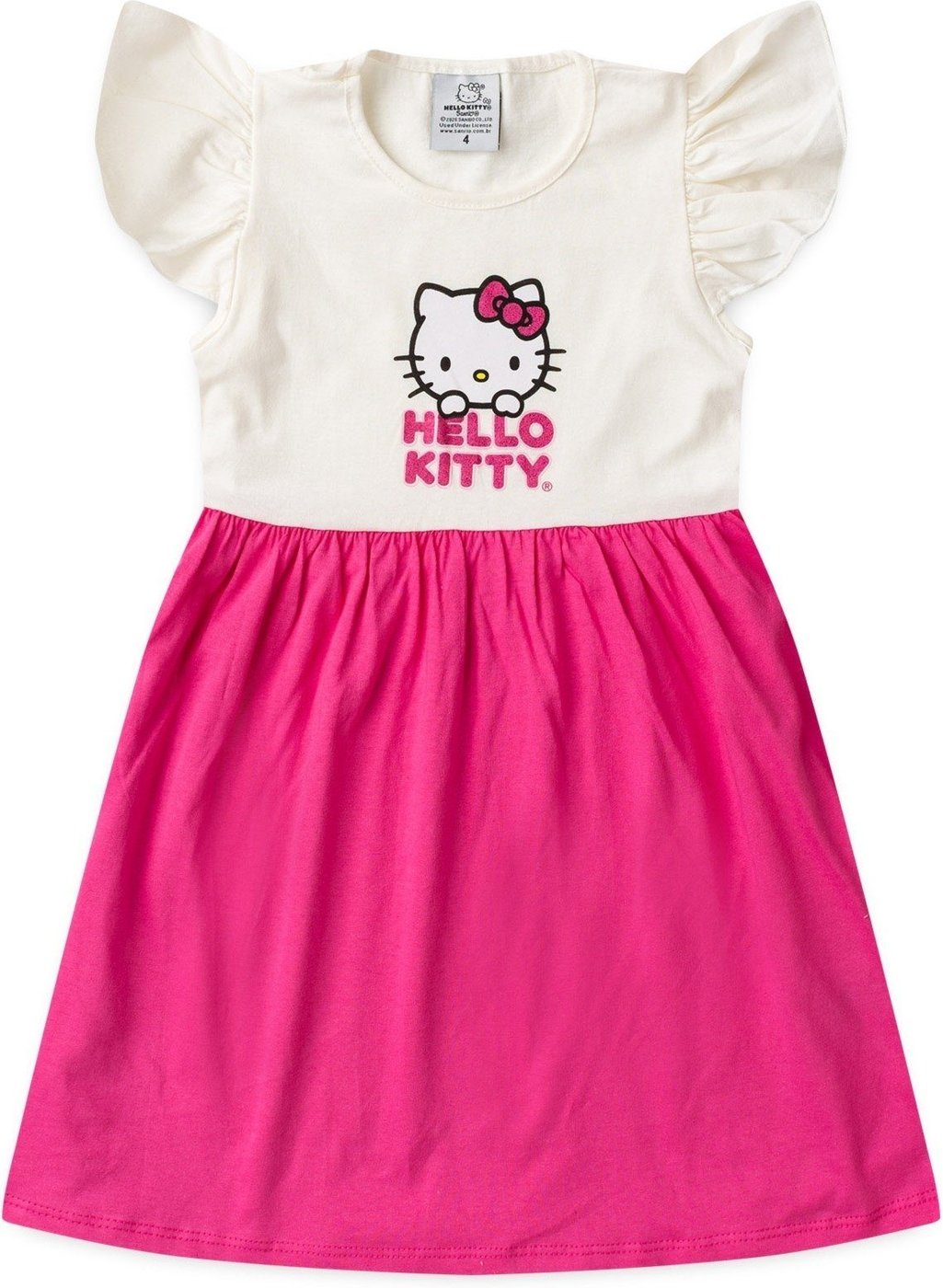 Infantil - Vestido Hello Kitty Delicadeza branca
