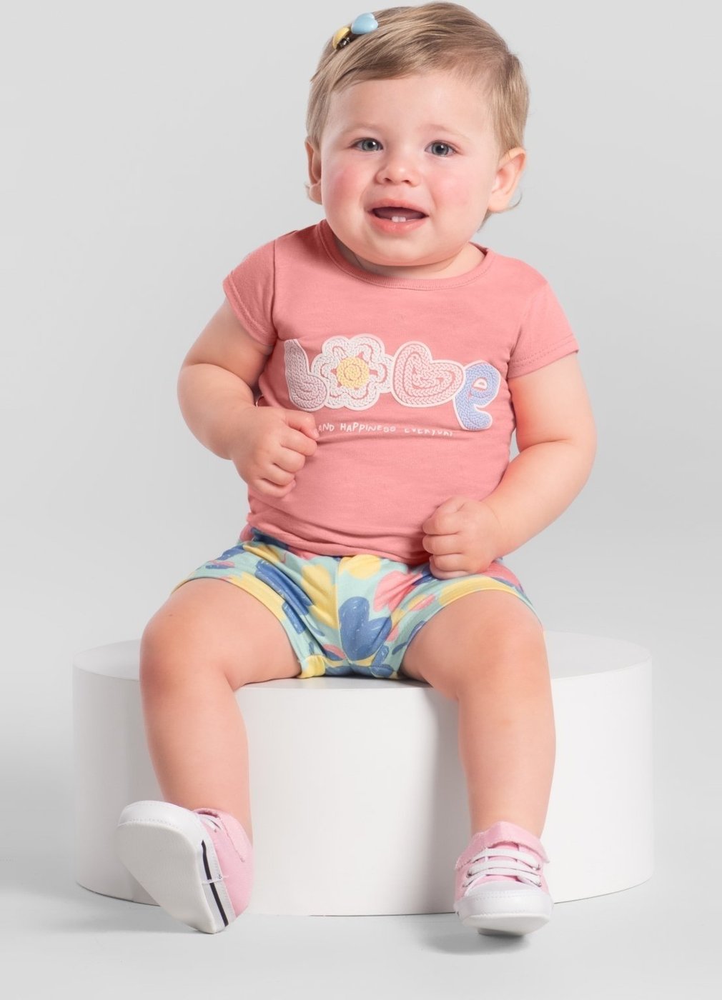 Imagem principal Infantil - Conjunto menina floral Brandili Baby rosa Brandili rosa