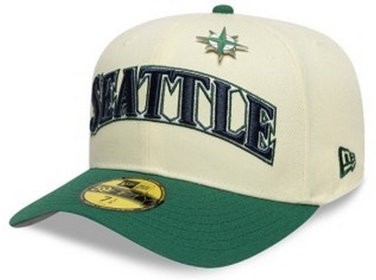 Boné New Era 59FIFTY Seattle Mariners MLB Off White