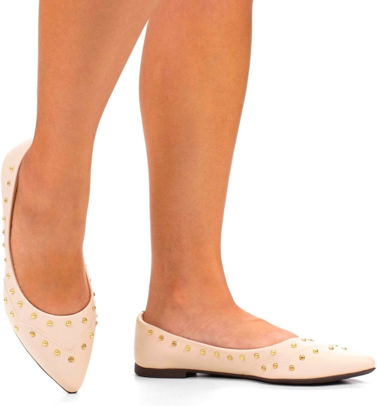 Imagem principal Sapatilha feminina confortável casual moderna spikes Napa Angelical ZATURE STORES off-white ZATURE STORES off-white