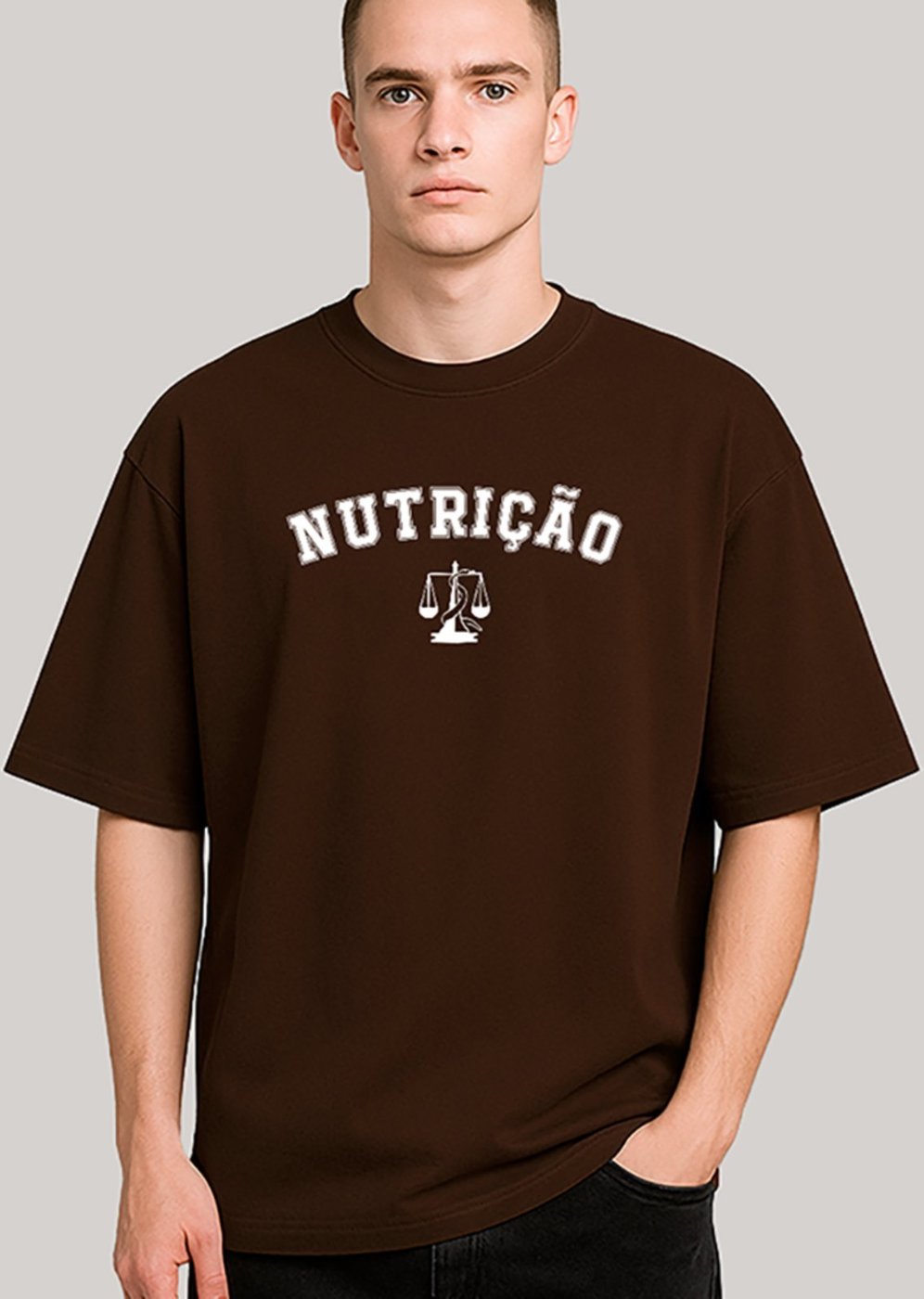 Imagem principal Camiseta Ousy Unissex Profissão Nutrição Arte Expressiva Equilíbrio Nutricional Oversized preto ousy preto