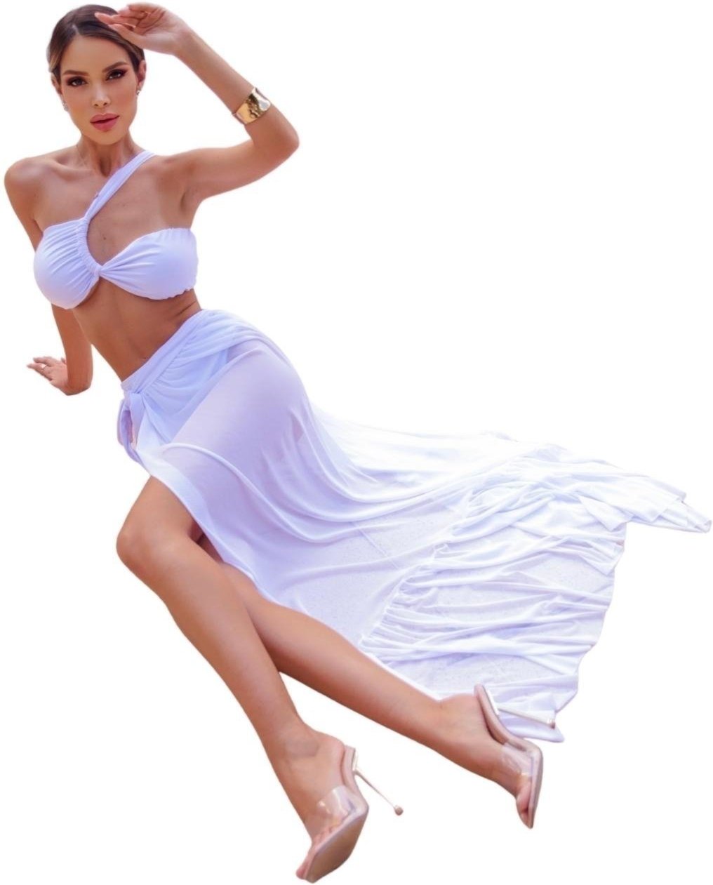 Conjunto Praia Tulum Hot Panties e Saia Ano Novo Réveillon