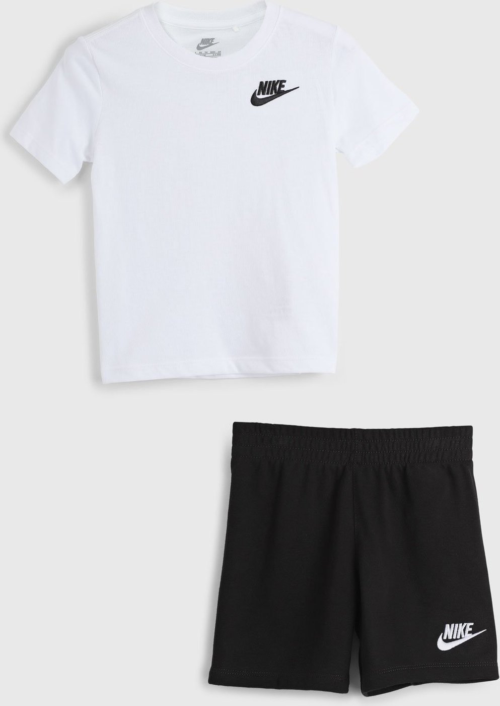 Imagem principal Infantil - Conjunto Curto Nike Camiseta Branca e Short Preto branco Nike branco